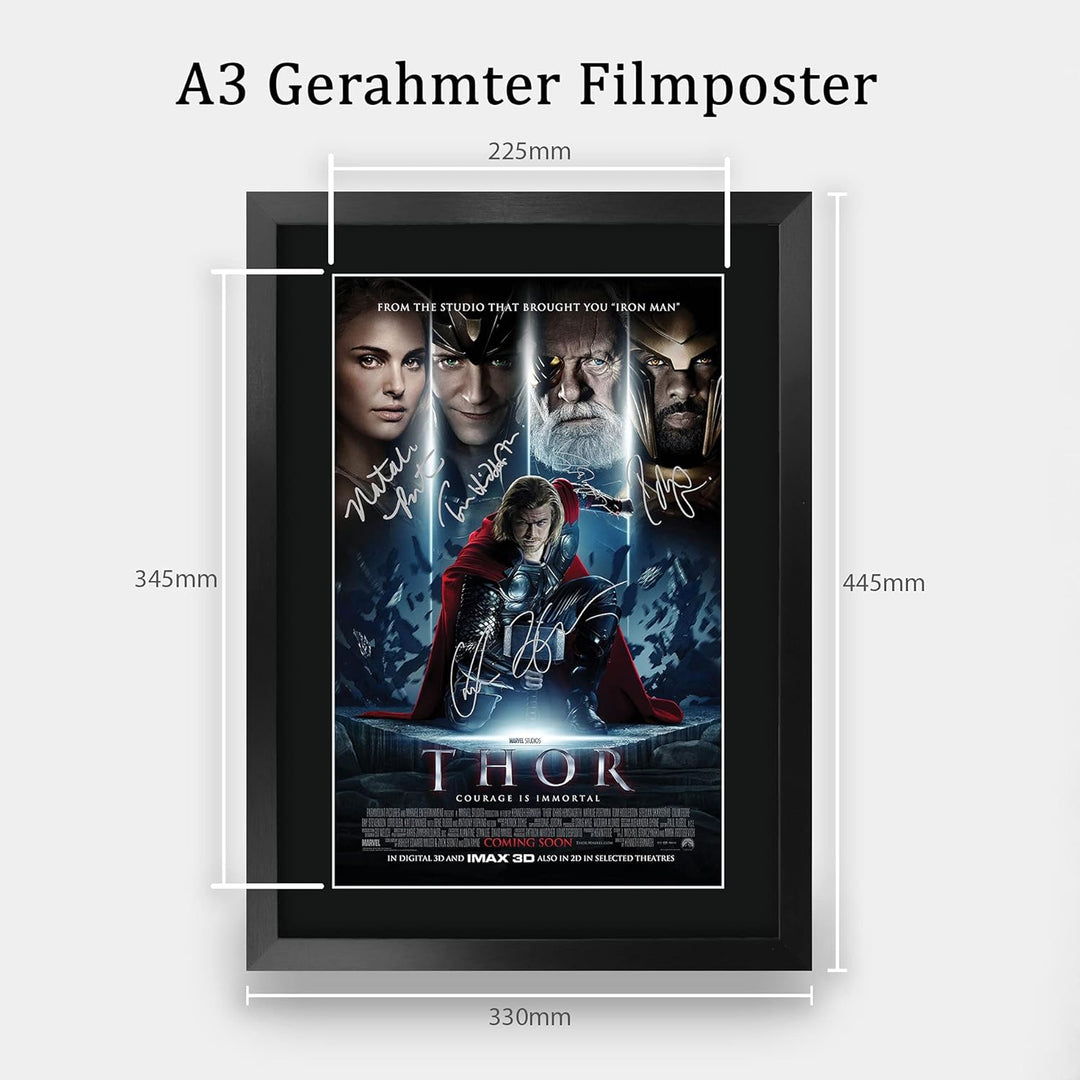 HWC Trading Thor A3 Gerahmte Signiert Gedruckt Autogramme Bild Druck-Fotoanzeige Geschenk Für Chris