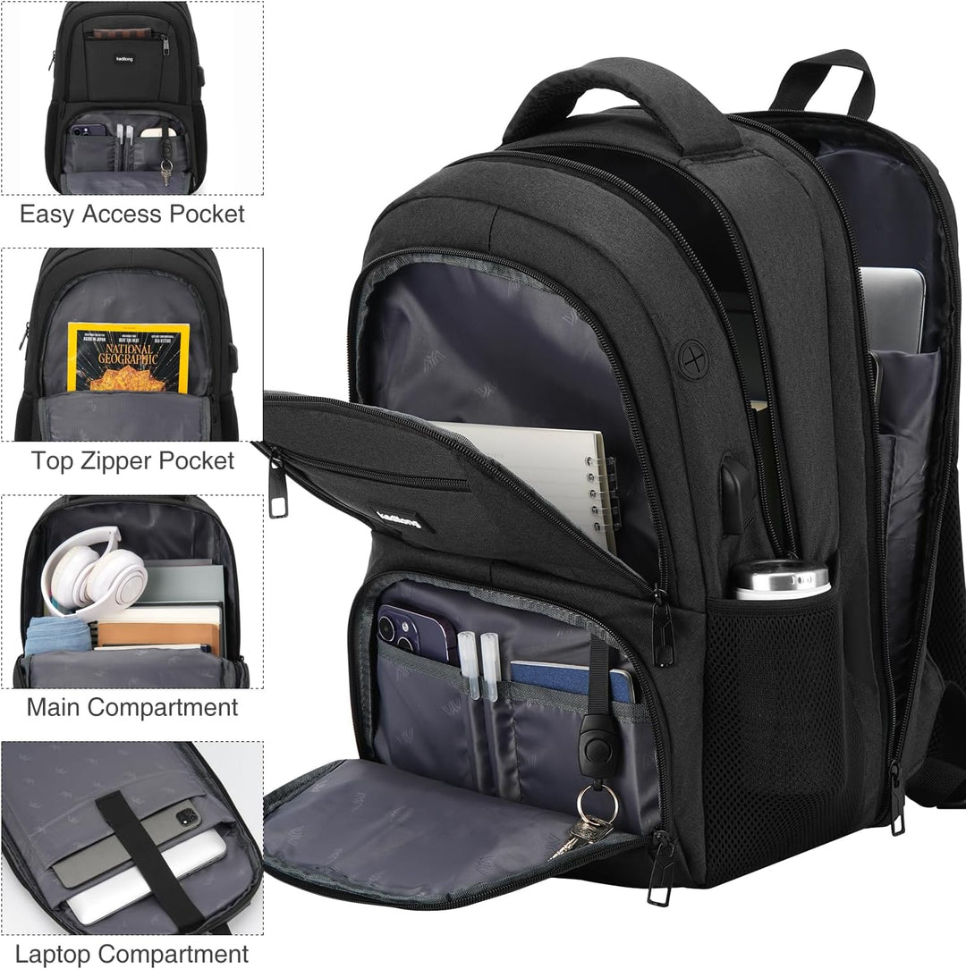 kadilong Laptop Rucksack Herren für Uni Arbeit Studium Arbeit,Schulrucksack Jungen Teenager 15.6 Zol