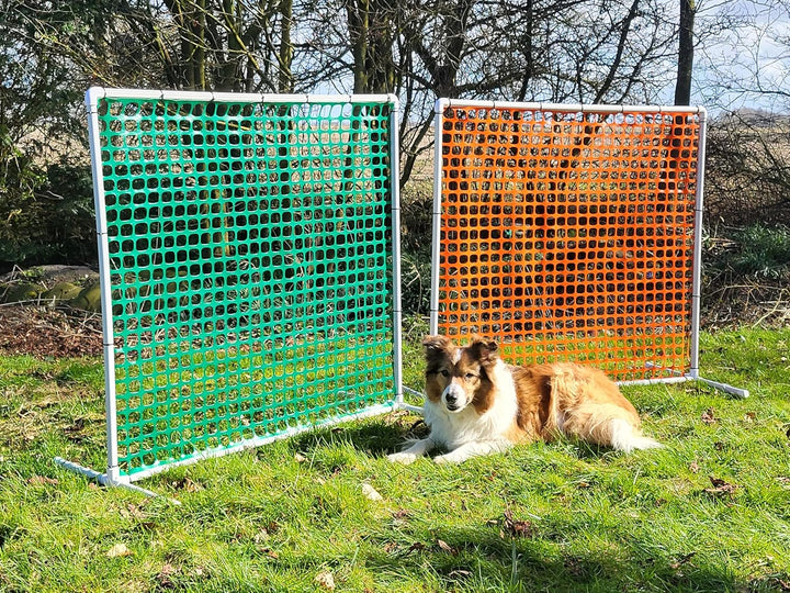 Generisch 2 x HOOPERS Agility Zaun blau/orange/VDH-KONFORM/Gate/Gatter/Trennzaun, aus Kunststoff, NA
