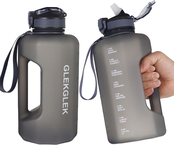 2.2L Grosse Trinkflasche mit Strohhalm, Auslaufsicher Wasserflasche BPA Frei für Im Freien Fitnessst