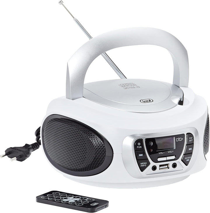 Trevi - Tragbares Stereo-CD-Boombox DAB/DAB+ Radio mit RDS und USB-Eingang mit direkter Wiedergabe v