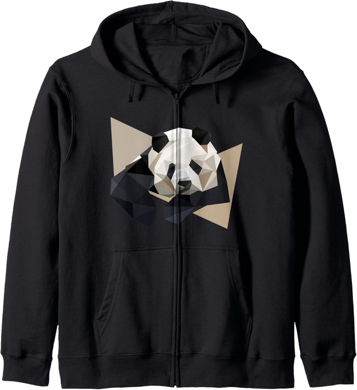 Panda Polgyon Zeichnung Pandabär Bär Panda-Fan Kapuzenjacke