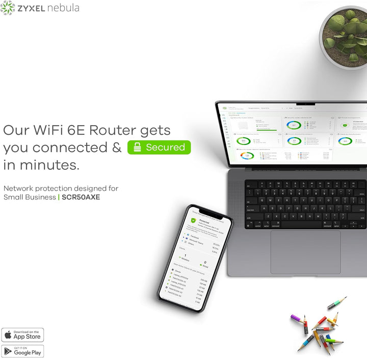 Zyxel Secure Cloud-Managed Router/Firewall mit AXE5400 Tri-Band WiFi Abonnementfreie Netzwerksicherh