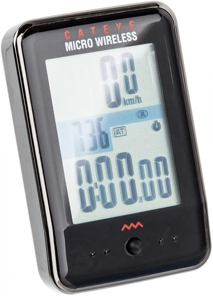 Cateye Fahrradcomputer Micro Wireless CC-MC200W Schwarz, Schwarz
