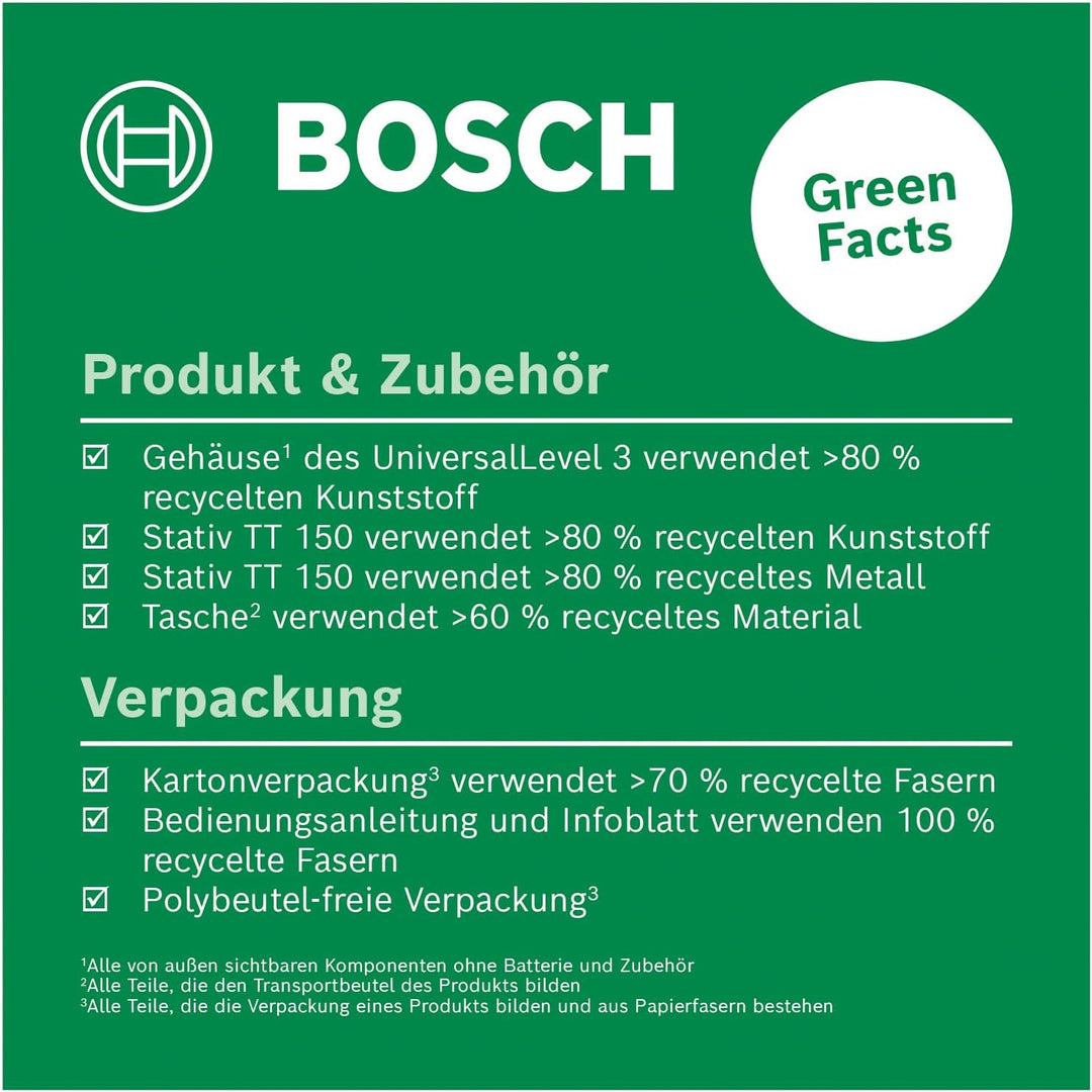 Bosch Kreuzlinienlaser UniversalLevel 3 mit Stativ (Laserkreuz mit Vertikallinie im 90°-Winkel für e