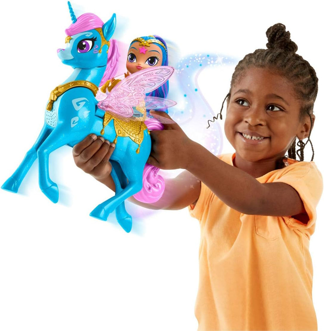 Shimmer & Shine Puppe mit Zahracorn-Figur, 35 Lieder, Geräusche und Sprüche Modern, Modern