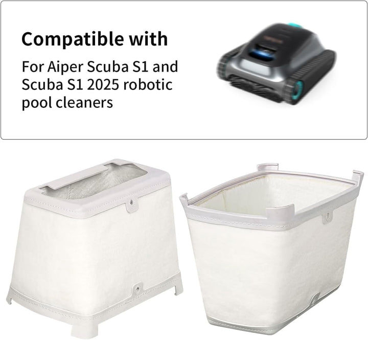 1 Stück Waschbarer Ersatz-Ultrafein-Filterbeutel für Aiper Scuba S1, Scuba S1 2025 Roboter-Poolreini