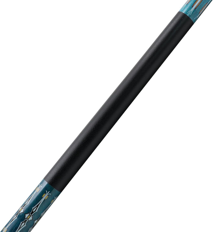 CUESOUL 58 Zoll Pool-Queue,21oz,13 mm Spitze, Billard-Queue mit Irish Wrap, verpackt in blau/brauner