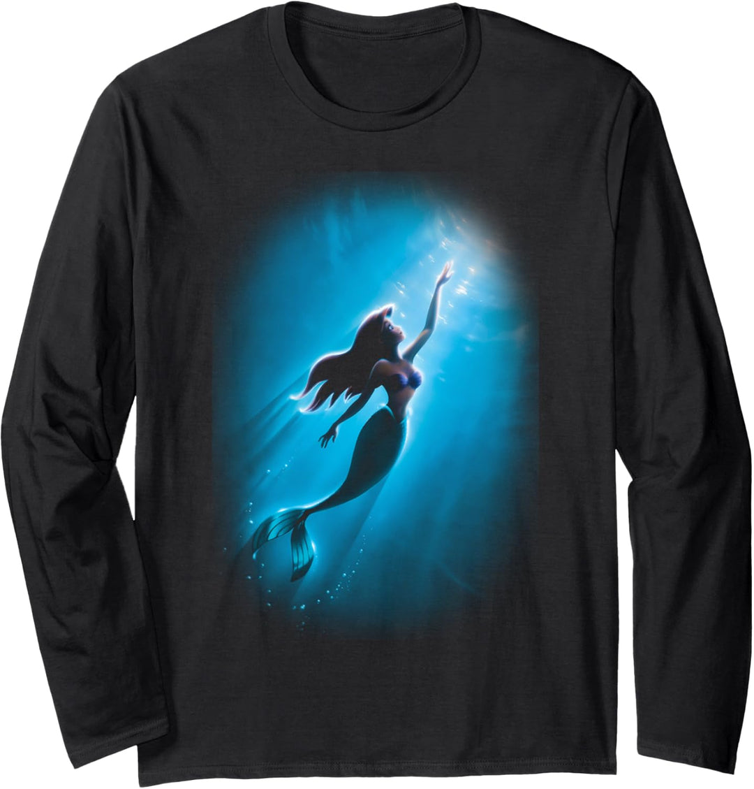 Disney The Little Mermaid Ariel Ocean Hue Silhouette Langarmshirt