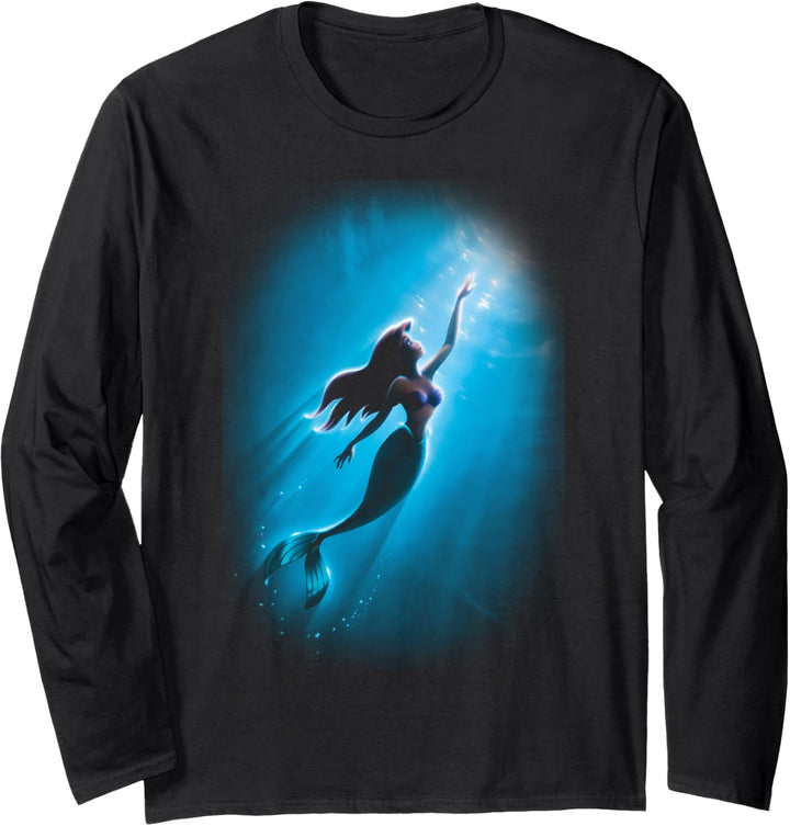 Disney The Little Mermaid Ariel Ocean Hue Silhouette Langarmshirt