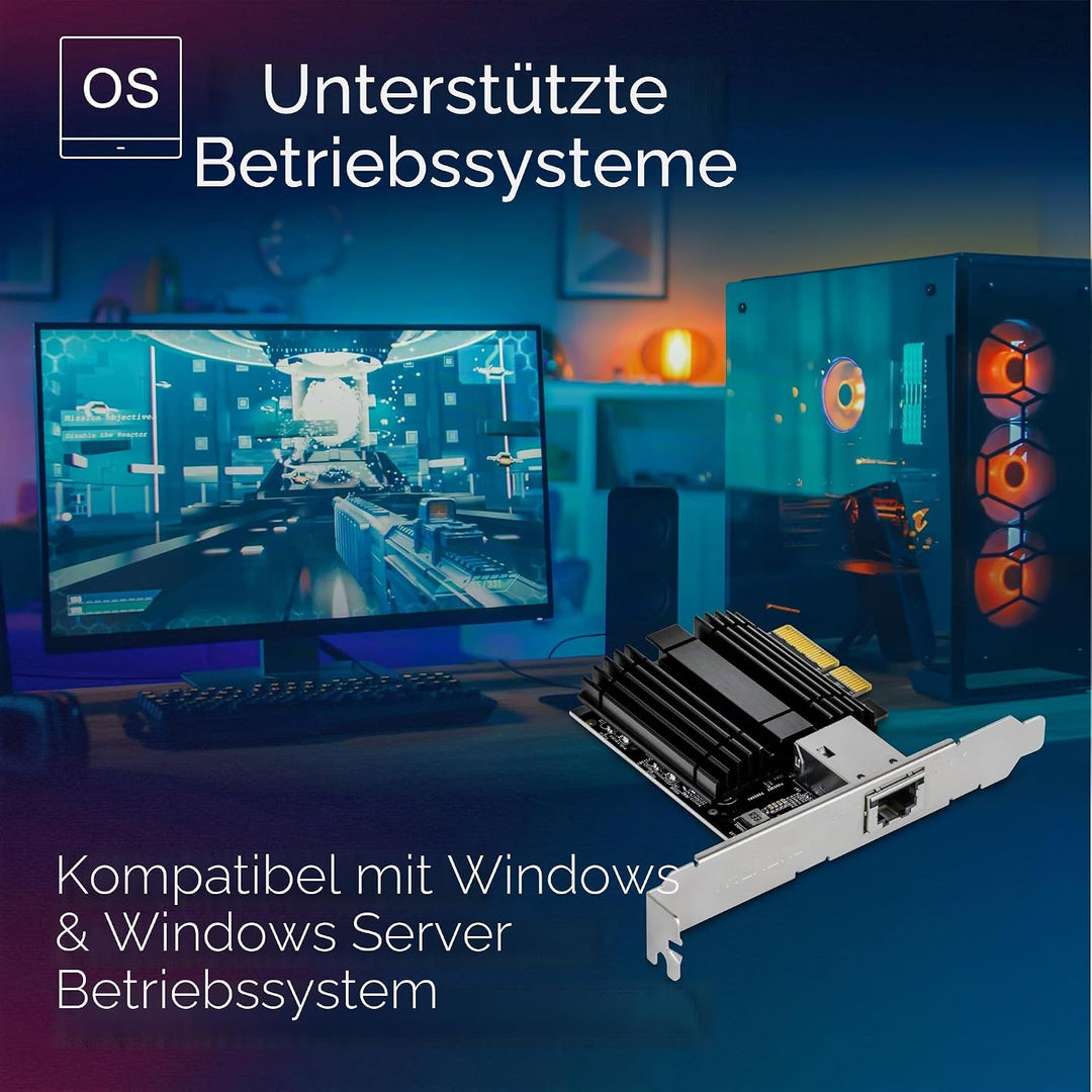 TRENDnet TEG-10GECTX10 Gigabit PCIe Netzwerkadapter, Unterstützt 802.1Q VLAN, Standard- und flache H