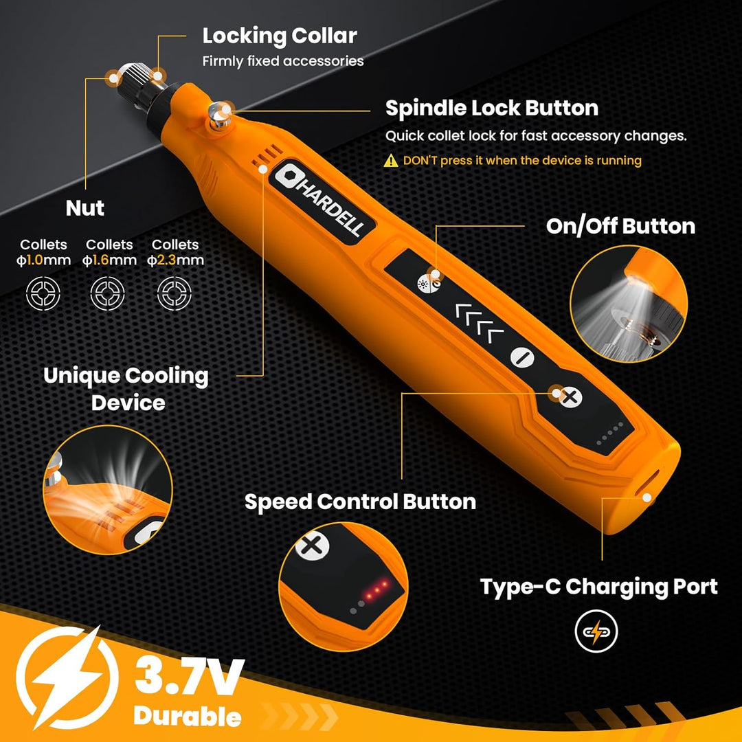 HARDELL Multifunktionswerkzeug Akku(69pcs) orange, Orange