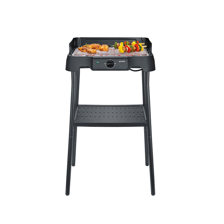 Severin Elektrogrill mit Standfuss, einstellbare Temperatur 35-200 Grad Celsius, schnelles Aufheizen
