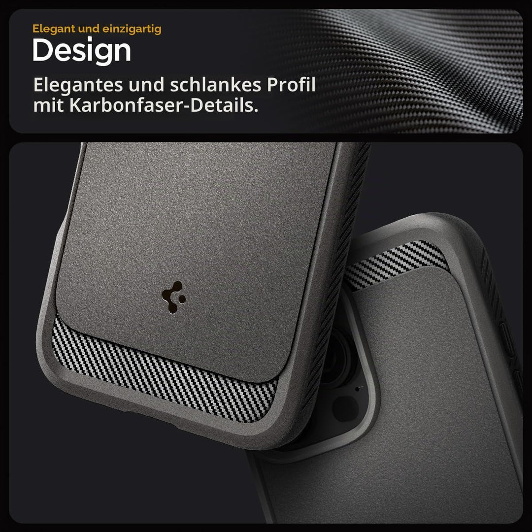 Spigen Rugged Armor MagFit Hülle für iPhone 16 Pro Max, Kompatibel mit MagSafe Zubehör -Grau Gray, G