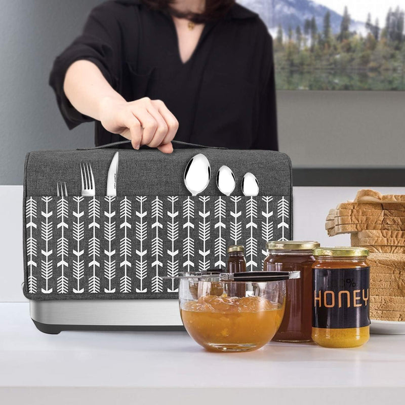 Yarwo 4 Scheiben-Doppelschlitz-Toasterabdeckung, Toaster Zubehör mit Oberem Griff, Nylon Toasterabde