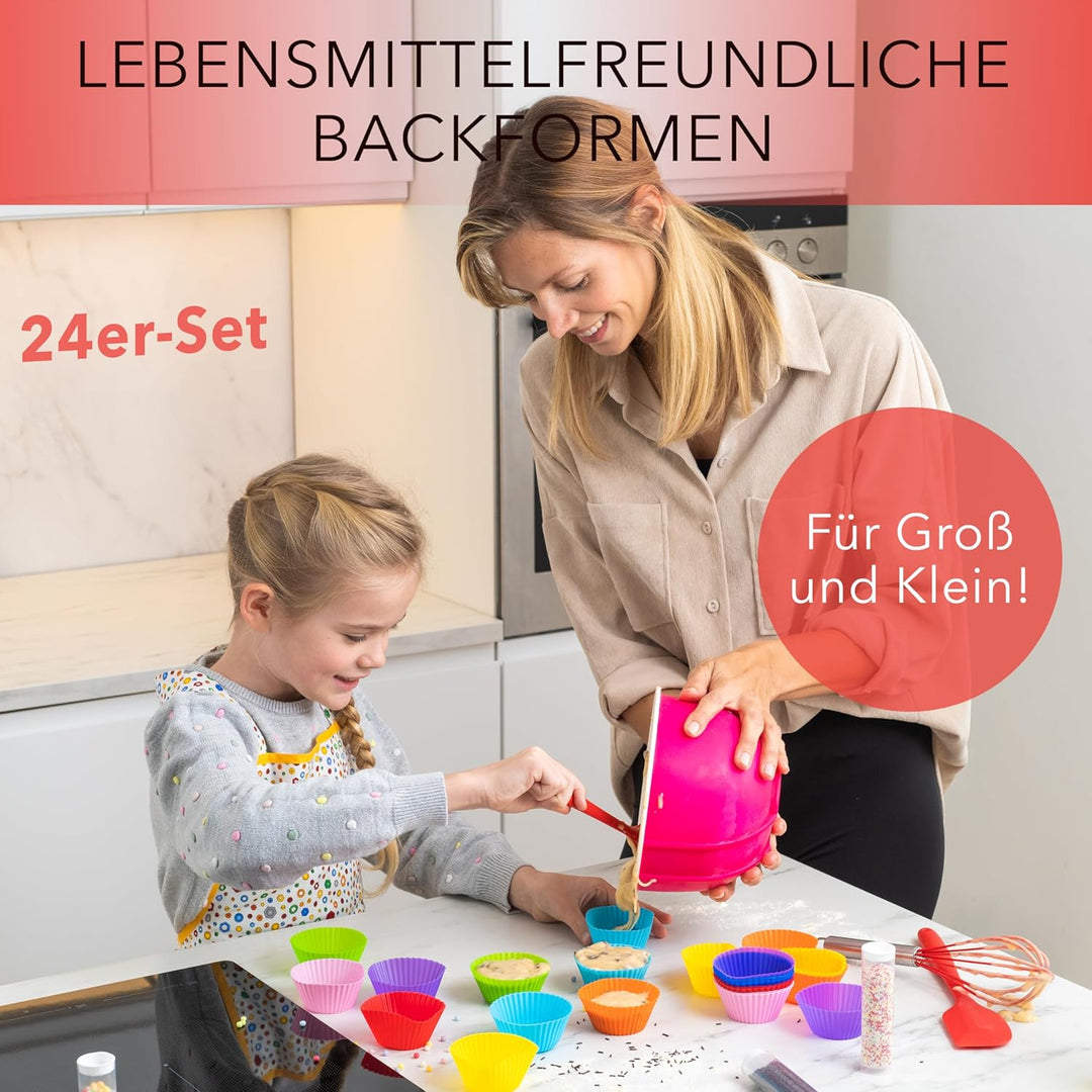 AVANA Wiederverwendbare Muffinformen aus hochwertigem Silikon Cupcakeförmchen BPA-Frei Backformen Mu