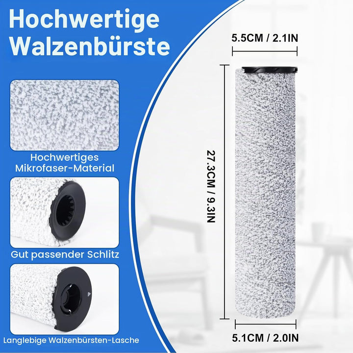 Zubehörset für roborock Dyad Air Nass Trockensauger Kabelloser Staubsauger Ersatzteile, 2 Bürstenrol