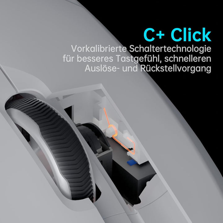 Rapoo VT9 Pro Kabellose Gaming-Maus mit PAW 3398 Sensor, 26000 DPI, 1 ms Reaktionszeit, 10 programmi