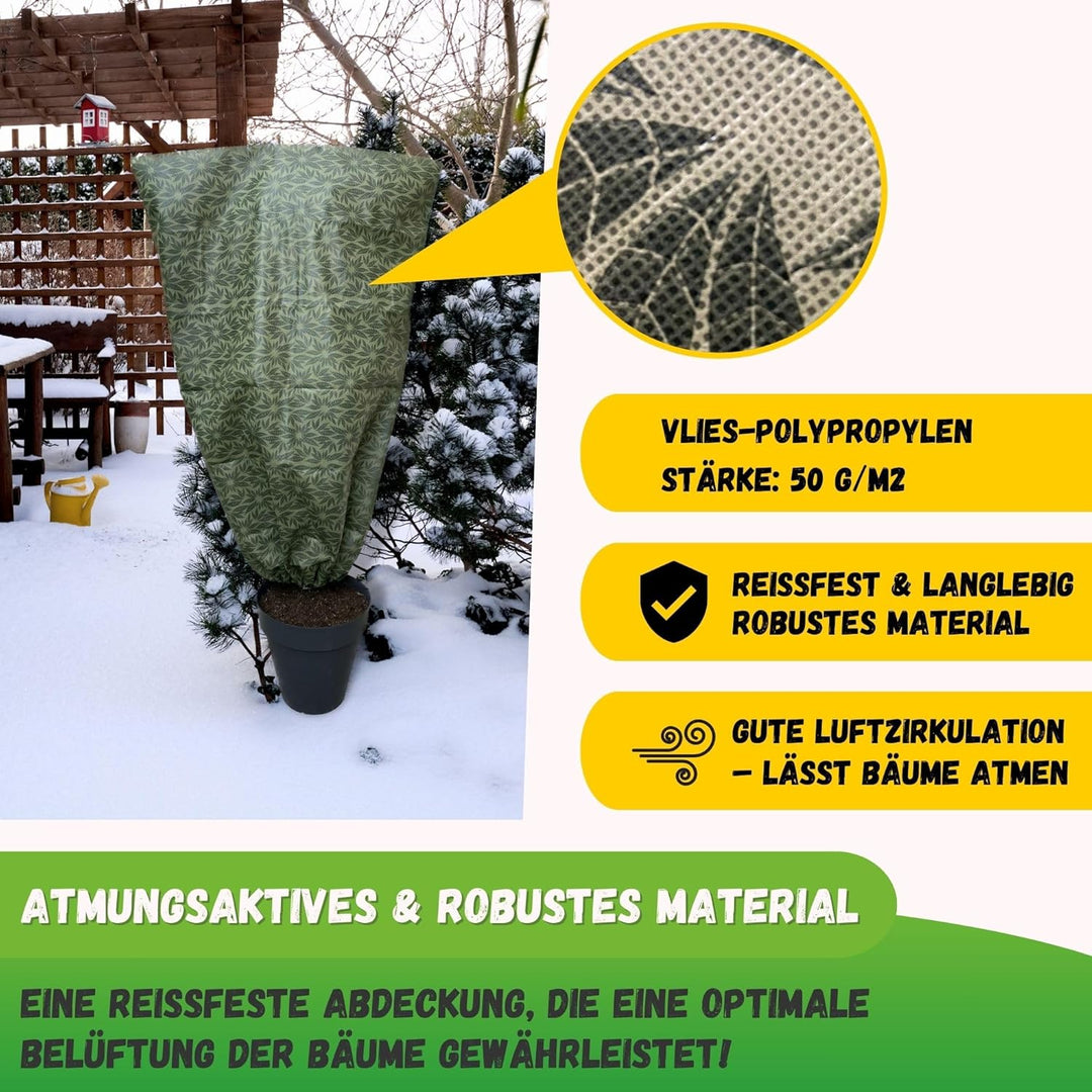Jarden© 4er-Set Pflanzenschutzhaube 120x180 cm – 50 g/m² Vlies – Frostschutz Abdeckung für Pflanzen