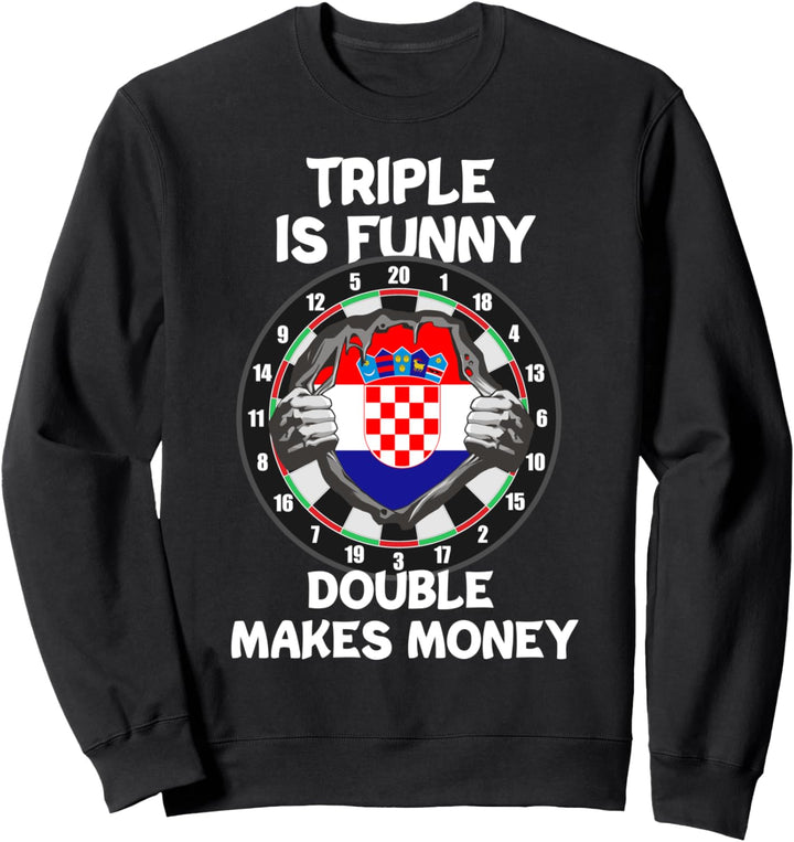 Kroatien Flagge Darts Spieler Trikot Dart Sweatshirt