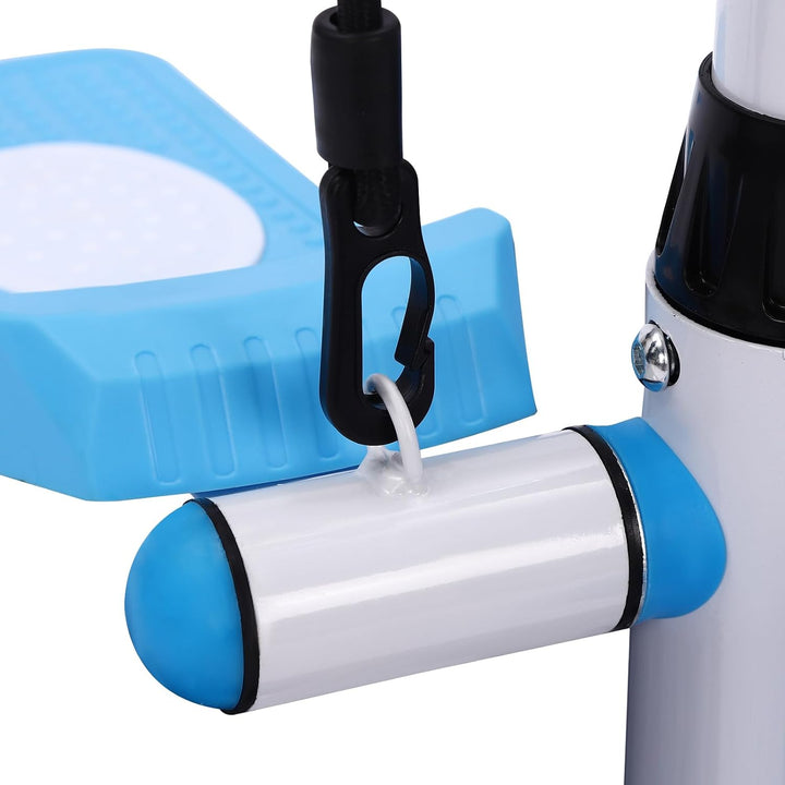 Fitness Mini Stepper Blau+Weiss Fitness Stepper Stahlrohr Übung Stepping Maschine mit Widerstandsbän