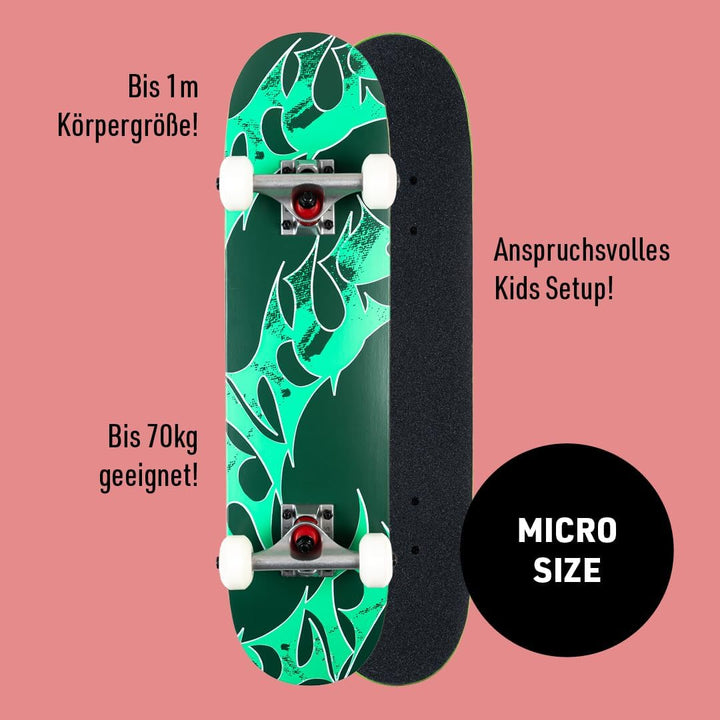TITUS Skateboard Micro - Skateboard Kinder ab 4 Jahre, Micro Size Kinderskateboard bis 6 Jahre, Jung