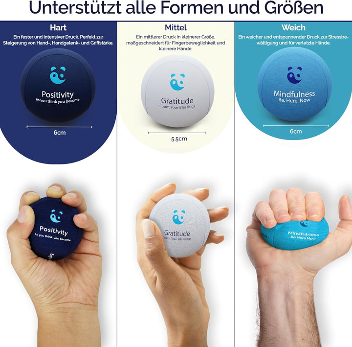 MindPanda Geist & Körper Gel-Stressball für Erwachsene – Handtherapie Anti Stress Bälle Quetschbälle