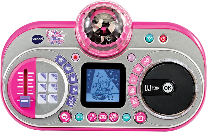VTech Kidi Super Star DJ Studio pink – 10-in-1 Karaokespielzeug mit Mikrofon, abnehmbarem DJ-Mischpu