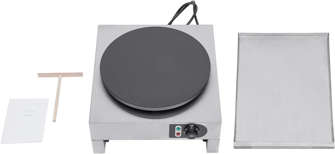 Crepes Maker 40cm Crepesmaker 3000W Crepes Platte Crepiere Temperatur Einstellbar 50-300℃ Crepesgerä