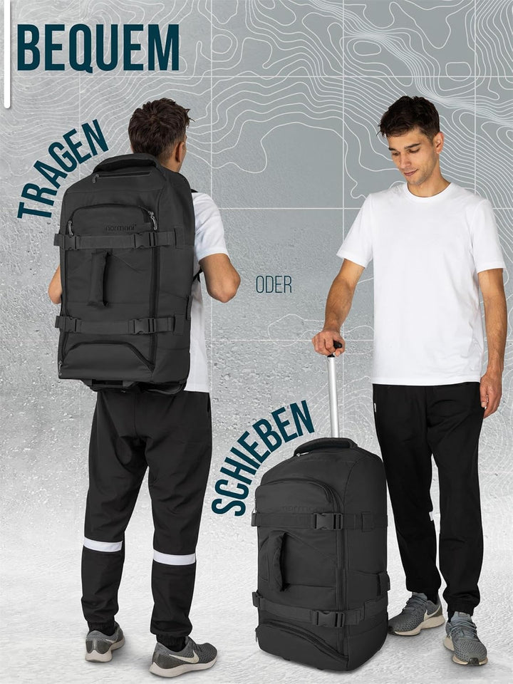 normani Backpacker Reisetaschen-Rucksack mit Trolleyfunktion - Trolley mit Frontloader Funktion und