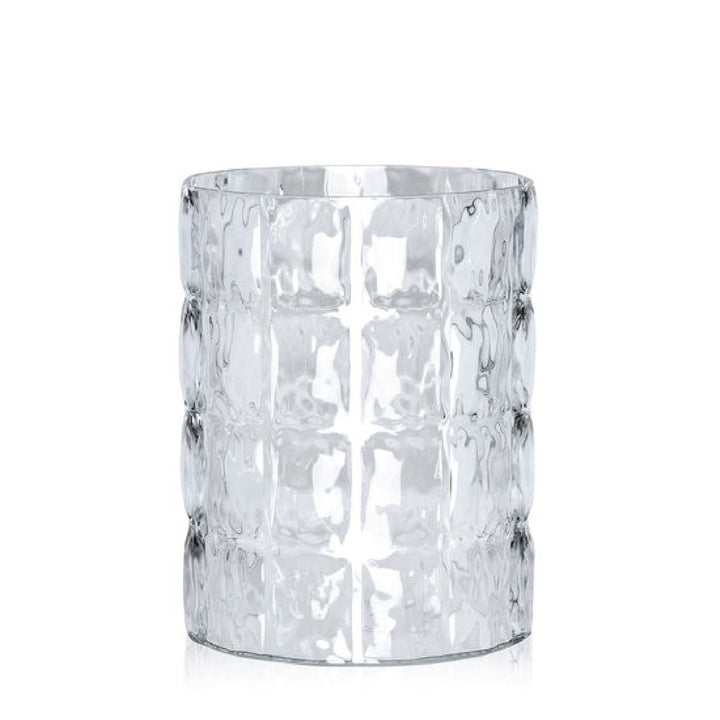 Kartell 1225B4 Vase Matelasse, 30 x 23 cm, glasklar Cristallo, Cristallo