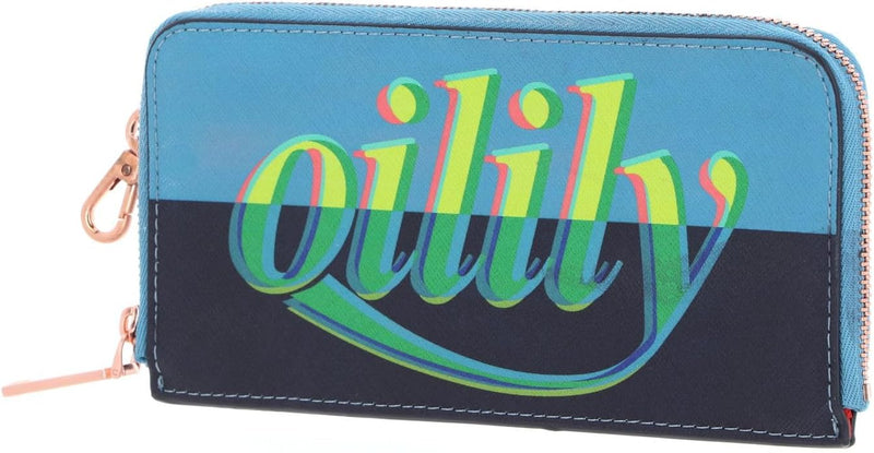 Oilily Logo Mania Card Zip Wallet L Adriac Blue