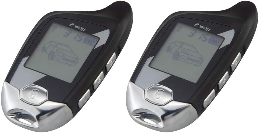 Easyguard EC202 2-Wege-Kfz-Alarmanlage mit LCD-Pager-Display, Remote-Motorstart und Mikrowellensenso