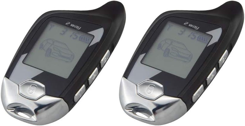 Easyguard EC202 2-Wege-Kfz-Alarmanlage mit LCD-Pager-Display, Remote-Motorstart und Mikrowellensenso