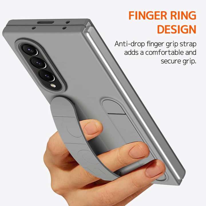 NINKI Kompatibel mit Samsung Galaxy Z Fold 3 Ständer Hülle mit eingebautem Displayschutz Samsung Z f
