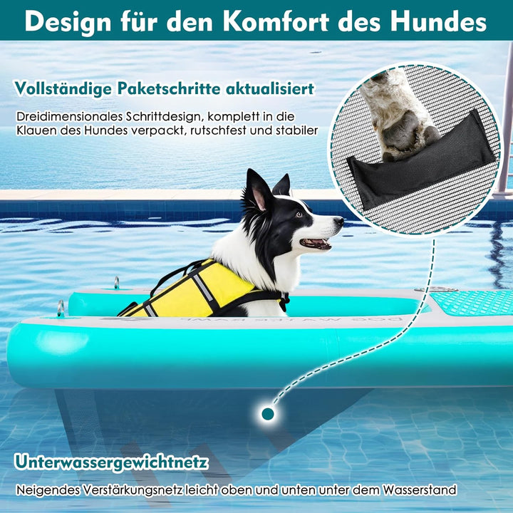 Hundewasserrampe Extra Breite Wasserrampe Pool Leiter, Float Welpen Planke für Pool, Dock & Boot, Hu