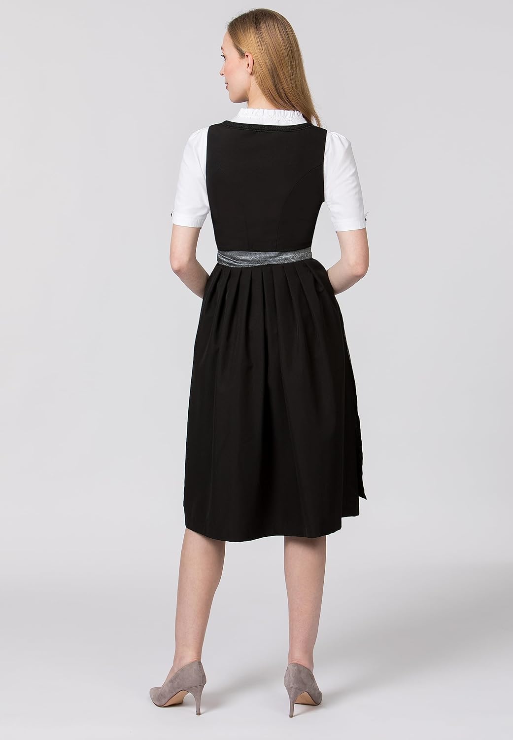 Stockerpoint Damen Schürze Corinna Dirndlschürze, grau, Regular
