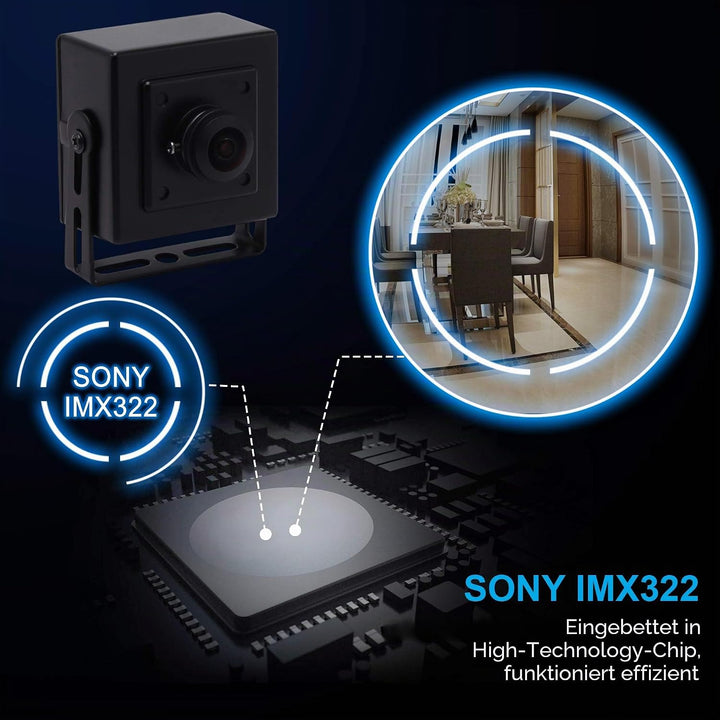 Svpro Min USB Kamera 1920x1080 HD USB Webcam 180 Grad Fisheye Webkamera 2MP mit IMX323 Sensor Schwac