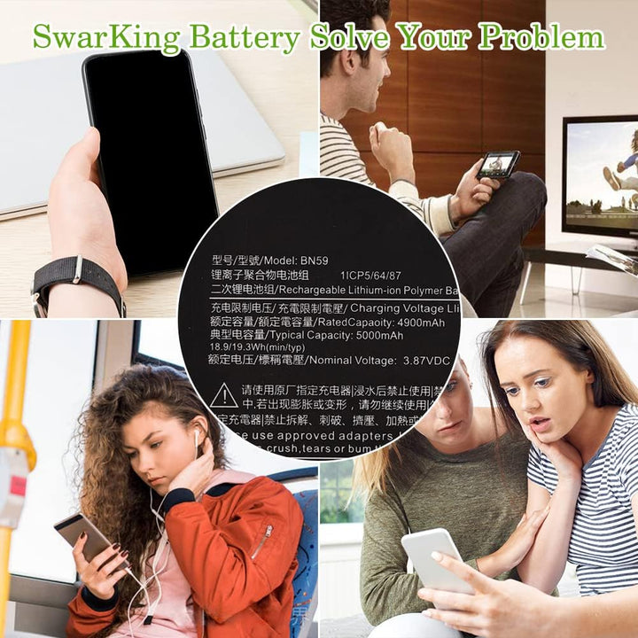 SwarKing Ersatz Akku Kompatibel mit Redmi Note 10 & Redmi Note 10S BN59 with Toolkit