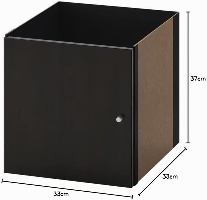 KALLAX Einsatz mit Tür für Ikea Regal schwarzbraun 33x33