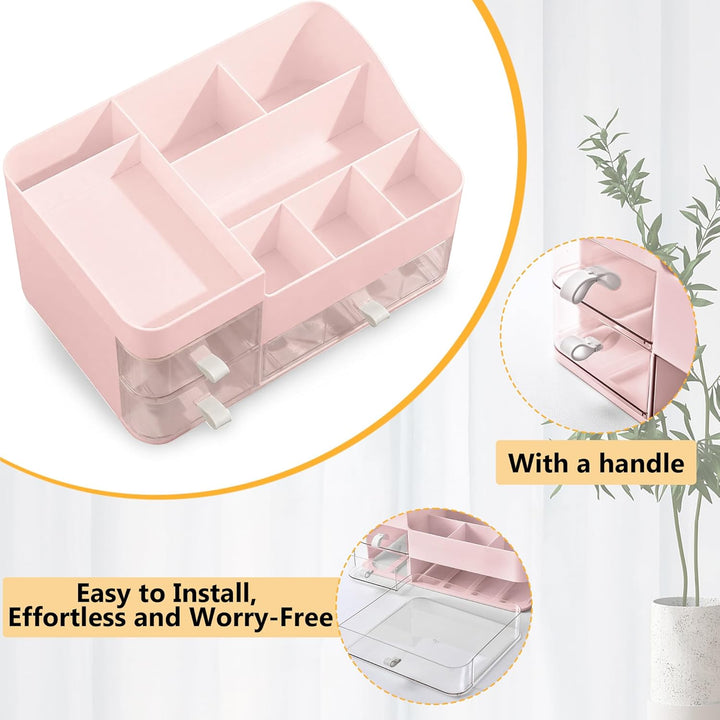 Lacuasmall Make Up Organizer Kosmetik Aufbewahrungsbox mit Schubladen, Schminktisch Organizer für Wa