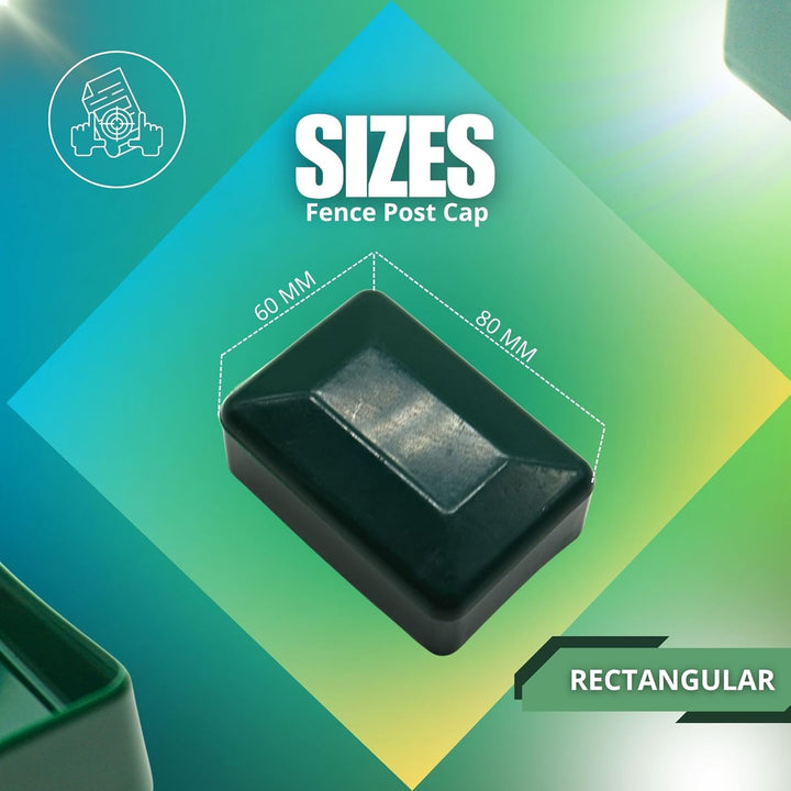 DOJA Barcelona Zaunpfosten Kappen Für Effektiven Schutz - Pack 12-80x60: Grün - Pfostenkappen Mit Mo