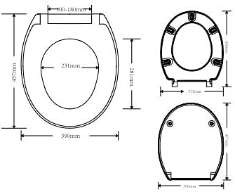 Hydroland Absenkbarer Toilettendeckel D1 Prestige Antibakteriell Oval Weiss | WC Sitz mit Absenkauto
