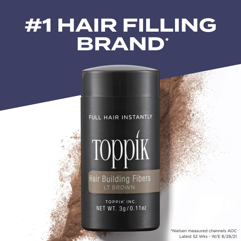 Toppik Haarfasern, Mittelbraun, natürlich gewonnene Fasern aus Keratin für voller aussehendes Haar 2