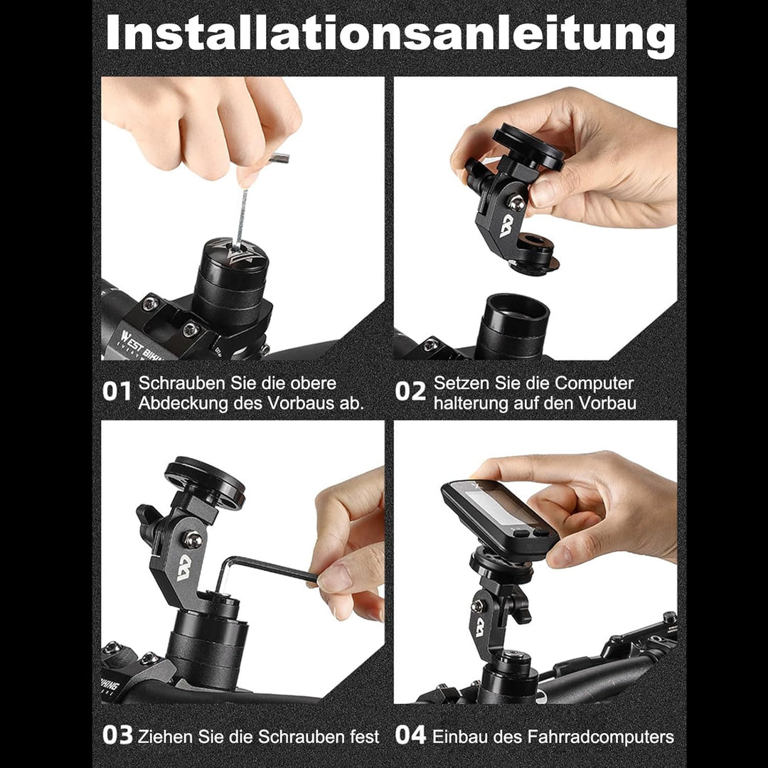 KMRDND Vorbau Kappe Fahrrad Computer Halterung für Garmin Edge 130, 530, 540, 800, 830, 840, 1000,10