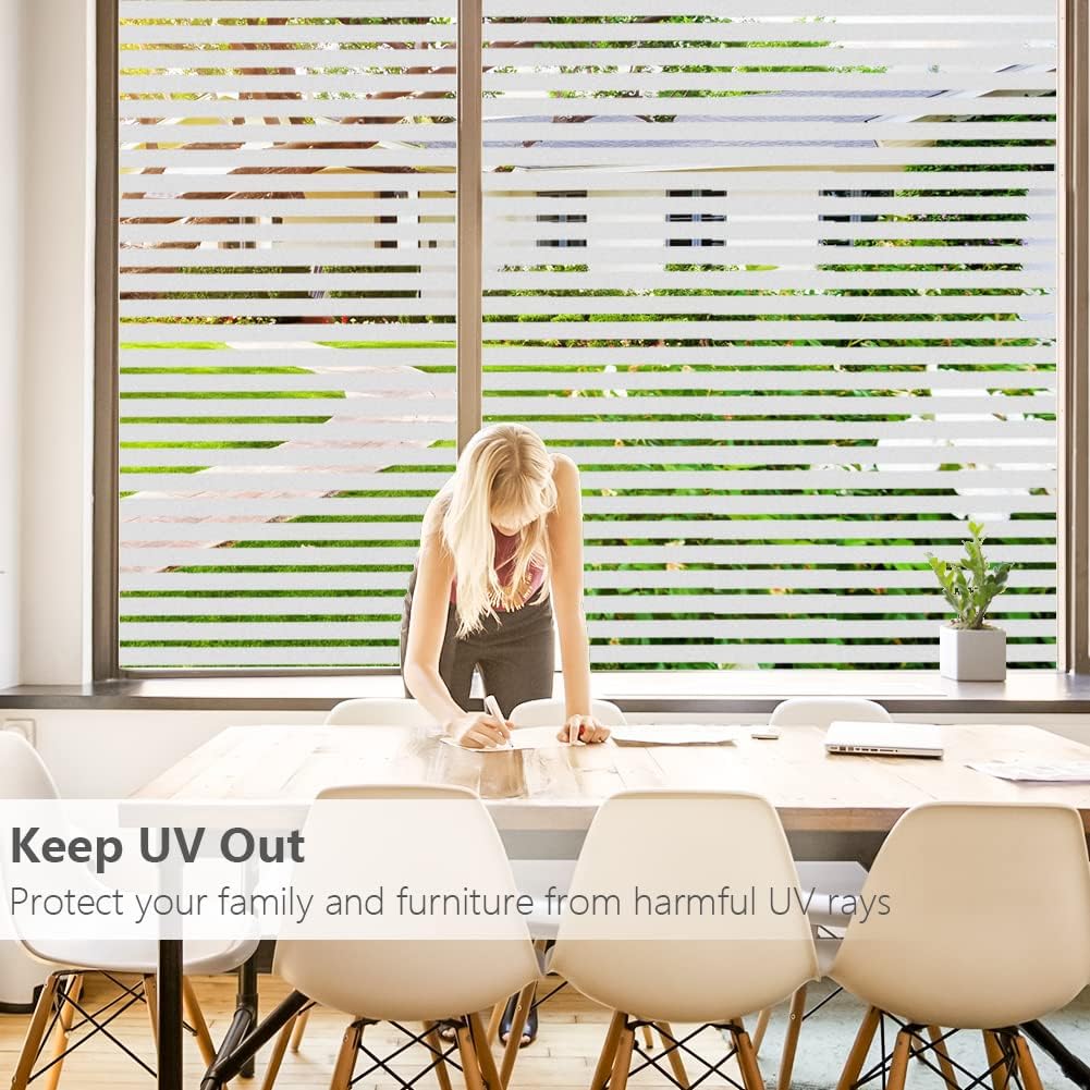 Qualsen Fensterfolie Selbsthaftend Blickdicht Sichtschutzfolie Fenster Milchglasfolie Klebefolie Fen