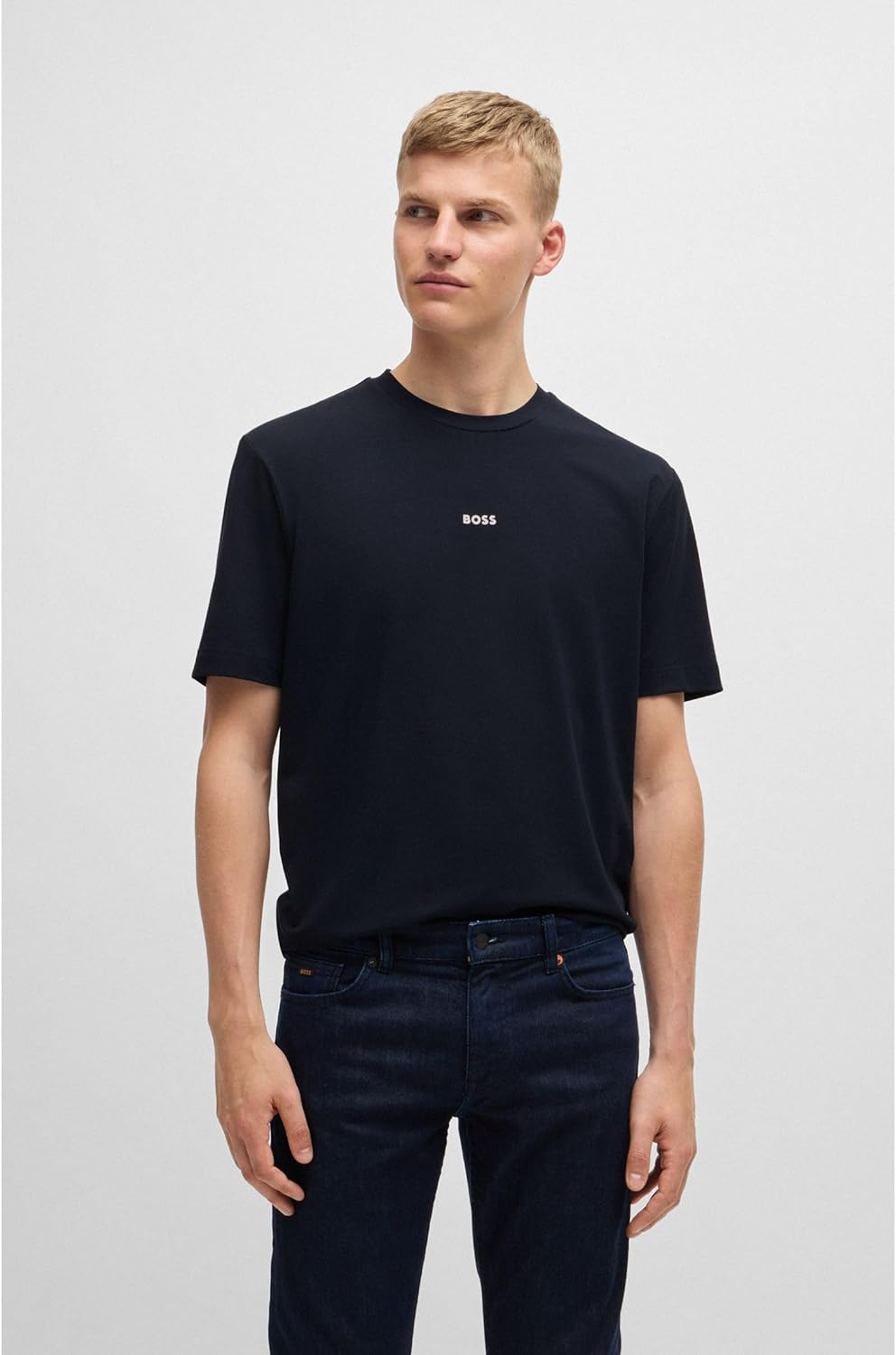 HUGO BOSS Herren T-Shirt S Dark Blue404, S Dark Blue404