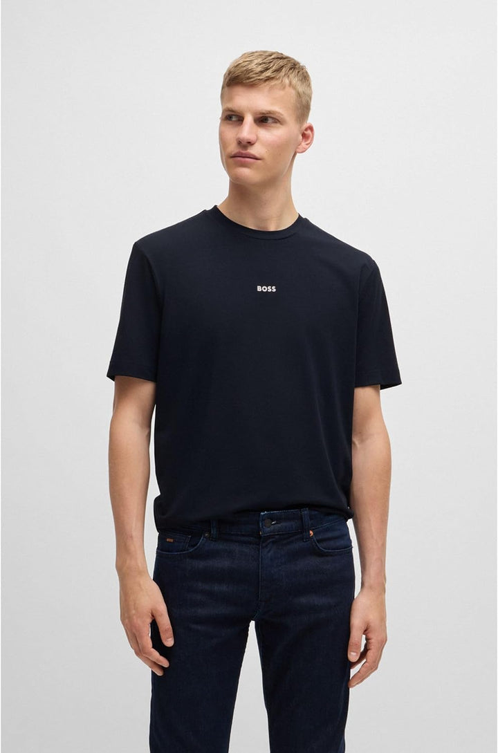 HUGO BOSS Herren T-Shirt S Dark Blue404, S Dark Blue404