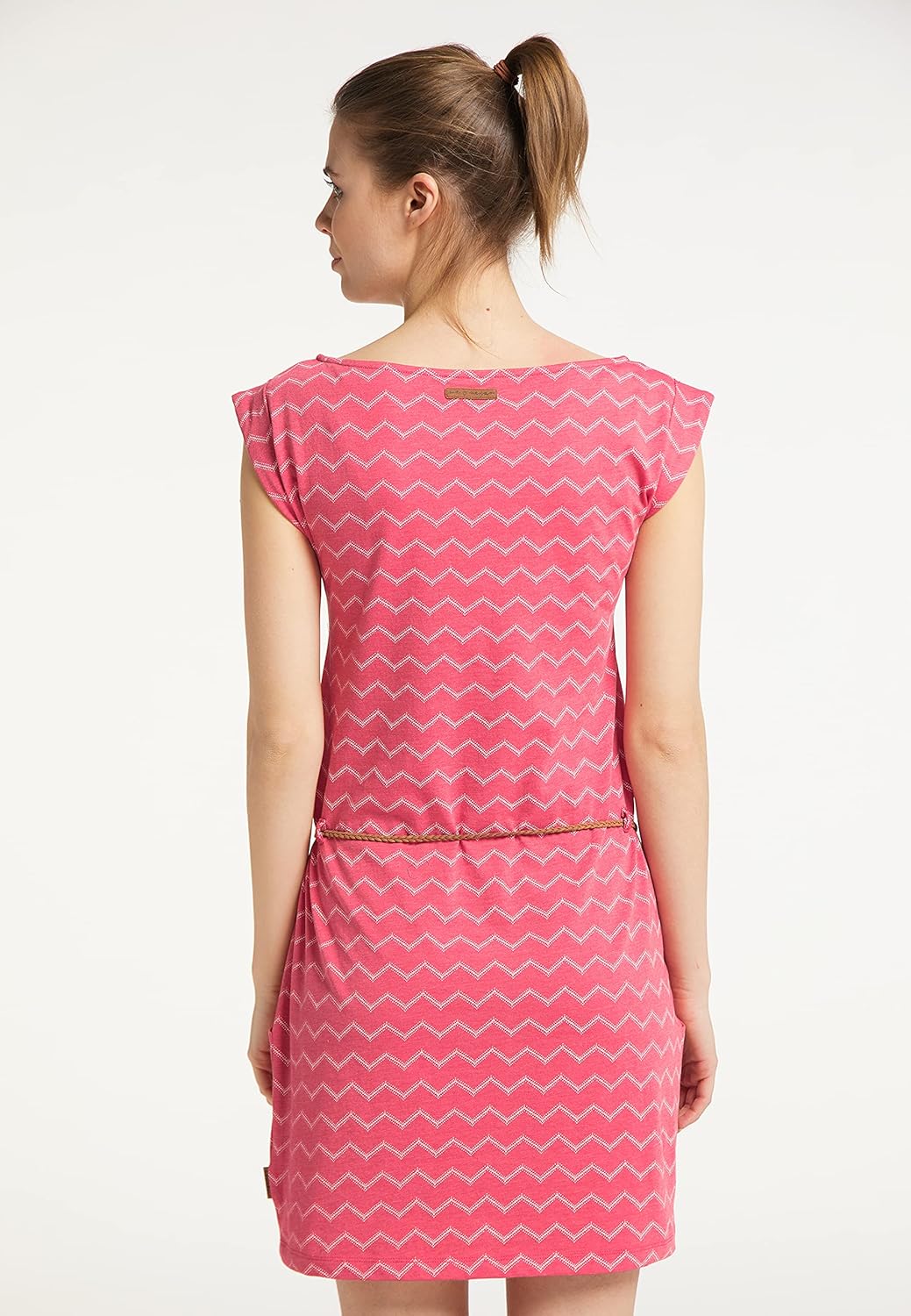 Ragwear TAGG Zig ZAG Damen Frauen Kurzarmkleid,Kleid,Freizeitkleid,Sommerkleid,Shirtkleid,Kurzarm,Ta