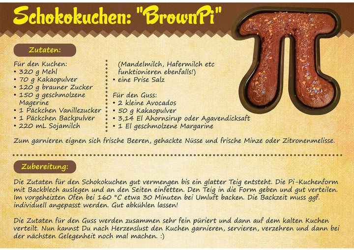getDigital Pi Kuchenform - Metall-Backform mit Antihaft-Beschichtung für Nerds, Naturwissenschaftler